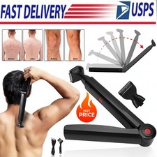 Long Handle Electric Back Shaver For Men Body Hair Removal Razor USB Recharge US