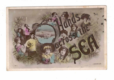 Vintage Postcard 1907 - Hands across the Sea. Australia. S.W. Series
