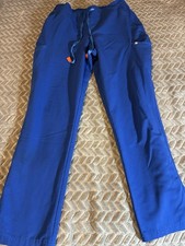 Figs Large Royal Blue Scrub Pants Zip Pockets Lots Of Pockets Drawstring Read Be