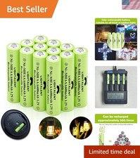 High Capacity Ni-MH AAA Rechargeable Batteries - 600mAh 12-Pack for Solar Lights