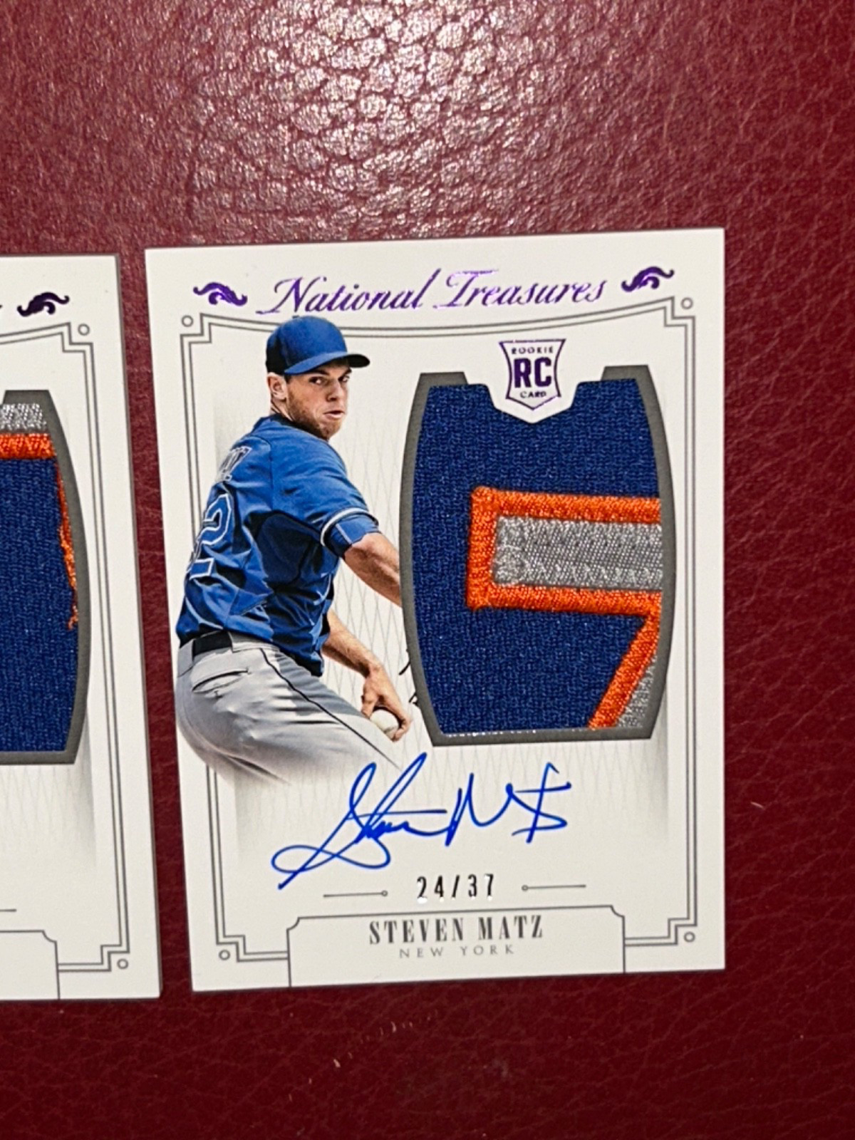 🔥(3) 2015 National Treasures PURPLE STEVEN MATZ Auto RPA *NAMEPLATE* Jersey /37 view 4
