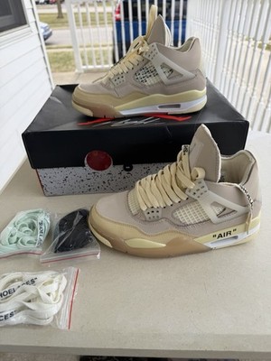 Jordan 4 SP x Off-White Mid Sail Nike Air Women Size 6 IV Retro 2020 CV9388 100