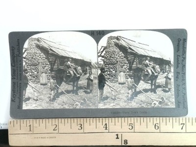 Uncle Tom's Cabin Stereoview Keystone View Company 1900s Curved Mount