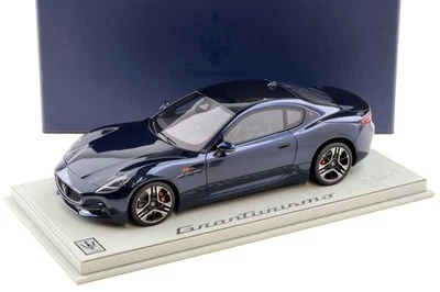 1:18 BBR Maserati Gran Turismo Folgore 2023 Blu Noble Métallique Dealer Version - Photo 1/4