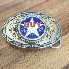 Vintage "Buy American" Belt Buckle