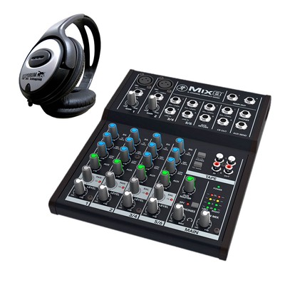 Mackie Mix8 kompakter 8-Kanal Analog-Mixer Mischpult mit keepdrum Kopfhörer