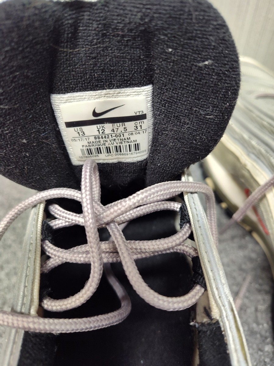 Nike Air Max 97 Men Athletic Sneaker 13 Metallic Silver Lace Up Low Top Training — product photo 15 of 16