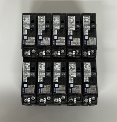 10 PCS Siemens Q120DFN Arc-Fault/Ground-Fault Dual Function Circuit Breaker