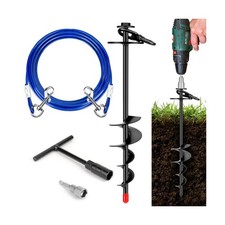 Dog Tie Out Stake, Heavy Duty 360 Swivel Dog Outside Lead Cable, Sc... Fast