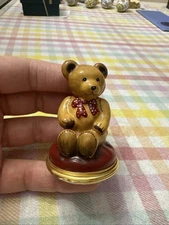 Halcyon Days Bonbonniere 3-D Enameled - Mama Teddy Bear
