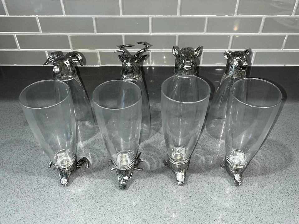 Gafas Arte Itálica Animale Pilsner -- Juego de 8 Foto 4 de 4