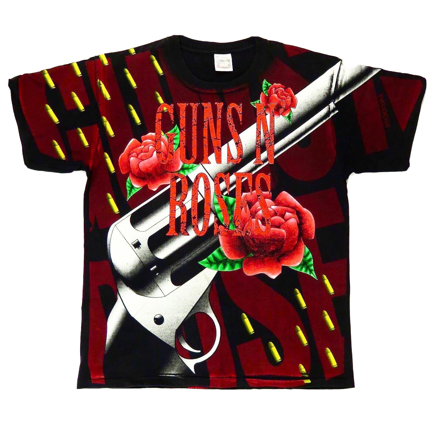 Rare Vintage 1993 Guns N’ Roses All Over Print Shirt … Gem