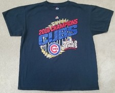 CHICAGO CUBS CUBS 2016 WORLD SERIES CHAMPIONS Majestic T-Shirt Men's LRG