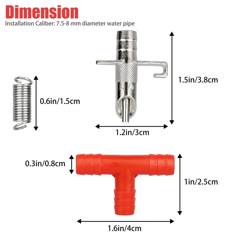 20 PIEZAS Alimentadores de bebedero de pezón de agua para conejos Fuente de riego automática para hurones Foto 3 de 4