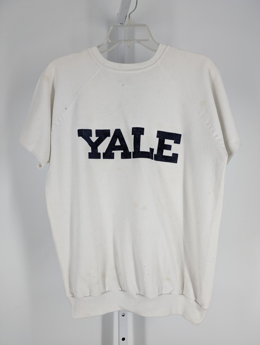 Yale University Vintage 60s 5050 Felt Logo SS Sweatshirt XL 44 