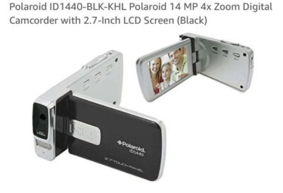 Polaroid Camcorder ID1440-BLK 14MP/4x Digital Zoom HD 1080p w/2.7