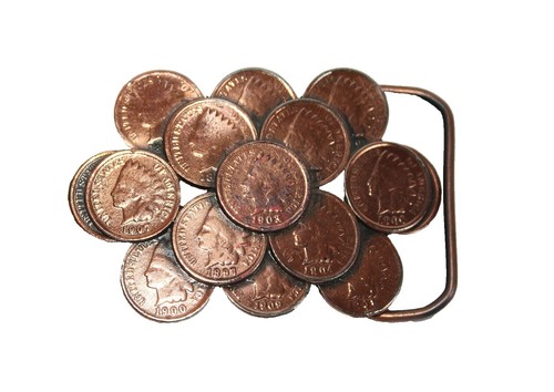 Vintage Gold Coin Belt Metal Statement‎ Stretch Boho Festival Tribal Disco NWT -Vintage Boho Gold Tone Metal Coin/Medallion Stretch  main image 3