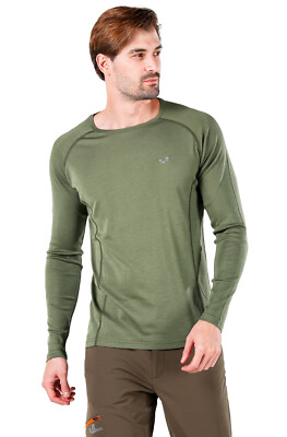 Outdoor Long Sleeve - 100% Merinowolle - Baselayer  l  Woolona
