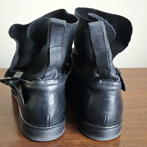 Minelli Black Leather Strap Buckle Bootie Size EU 38 - Picture 5 of 11