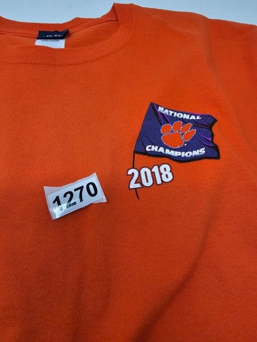 Blue 84 NCAA Clemson Tigers 2018 National Champions T-Shirt Orange Men's 2XL - Picture 6 of 6