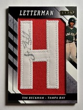 2008 Razor Rookie Letterman Autograph H Tim Beckham Tampa Bay Devil Rays RC Auto