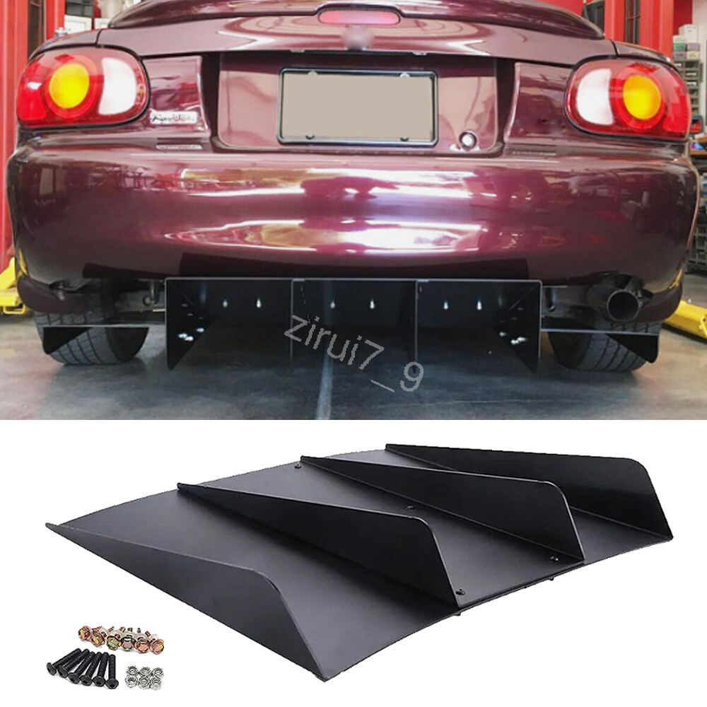 For Mazda Miata Rear Diffuser Bumper 4 Fins Splitter Spoiler Lower Lip ...