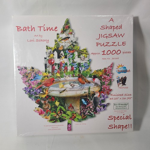 Bath Time Special Leaf Shape 1000 Piece Jigsaw Puzzle by Lori Schory ...