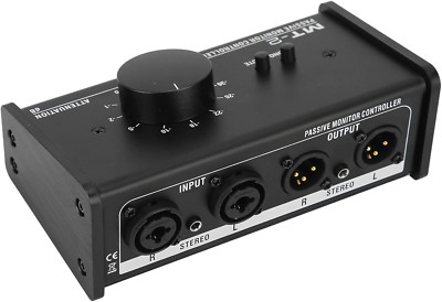 Big Knob Passive Monitor Controller, XLR and 3.5Mm Interface Large Volume Knob M