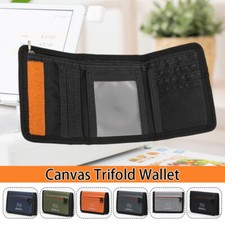 Japanese Style Nylon Trifold Casual Wallet Zipper Money Bag IDCards Holder Purse