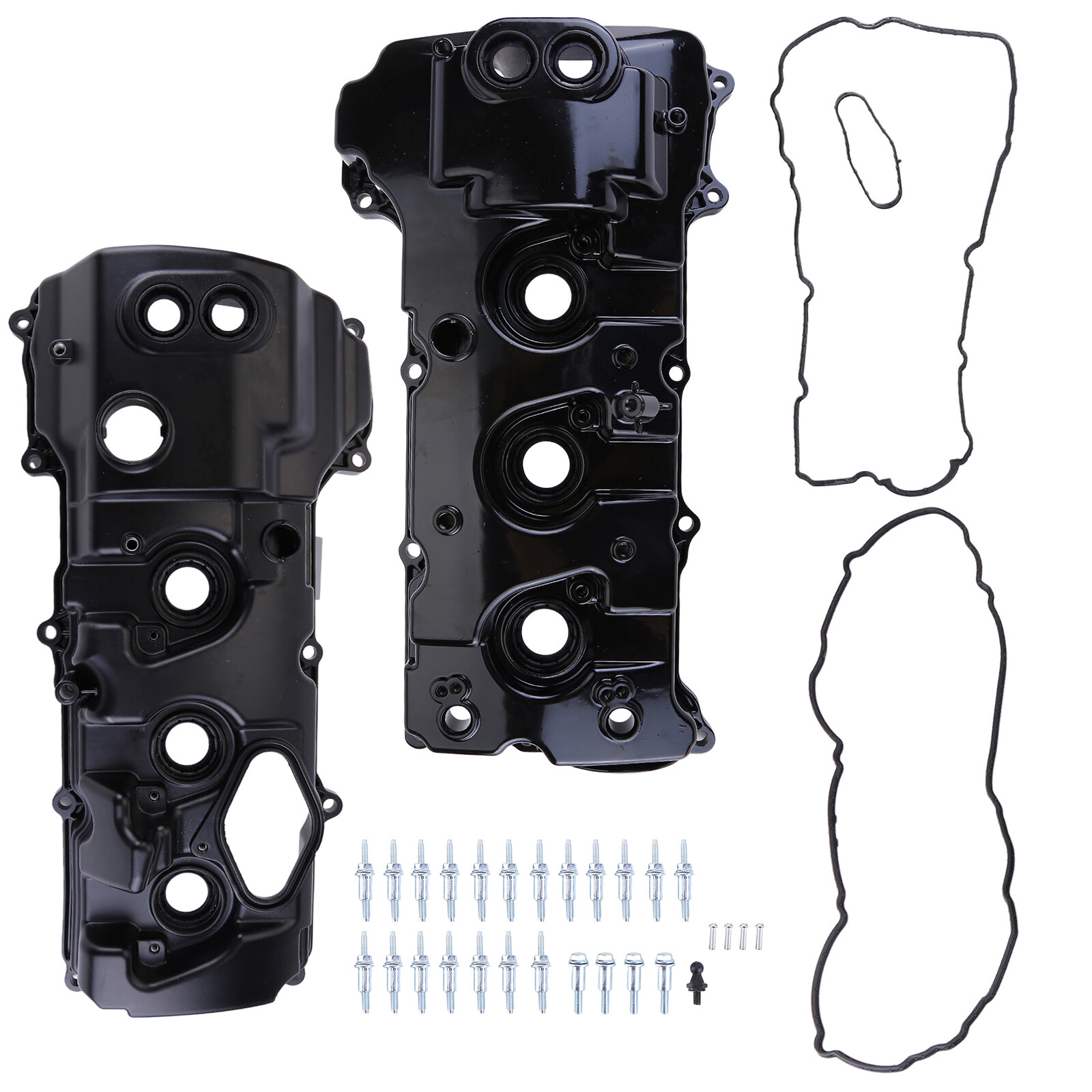 2pc Aluminum Engine Valve Cover Kit for Ford F-150 3.5L V6 2013-2016 BL3Z-6582-H