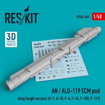 RS48-0409 1:48 AN/ALQ-119 ECM pod - long version A-7,A-10,F-4,F-16,F-105,F-111