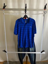 Quiksilver Waterman Blue Stripe POLO SHIRT XL Slim Extra Large