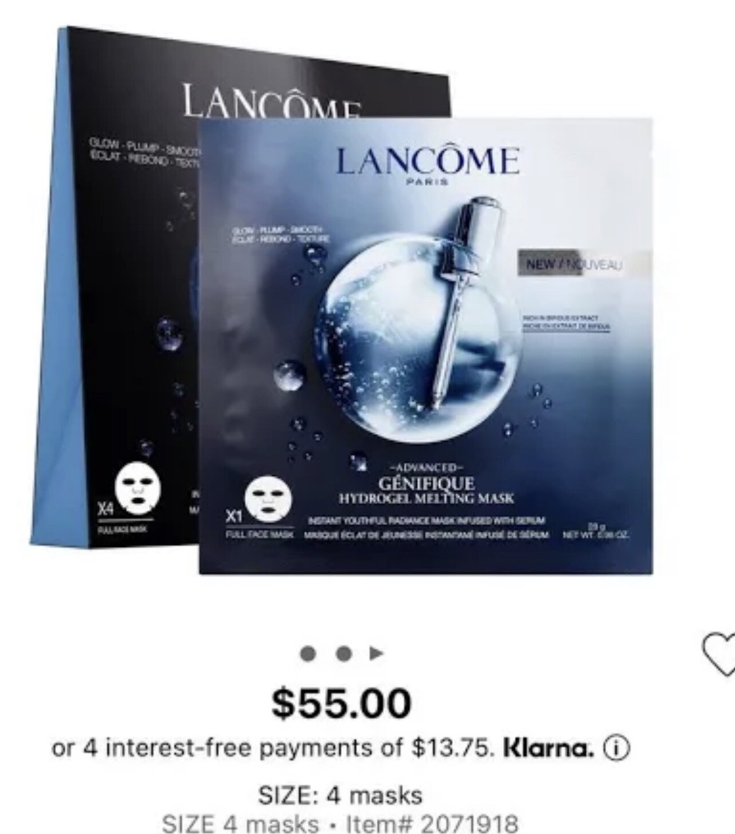 3X Lancome Advanced Genifique Hydrogel Melting Full Face 1