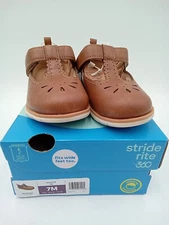 Stride Rite 360 Lacey 2.0 Toddler Sandals Size 7M Girls Tan New In Box