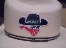 SKOAL BANDIT HEAD ADHESIVE BACK CLOTH PATCH 3.25 BY 2.5"