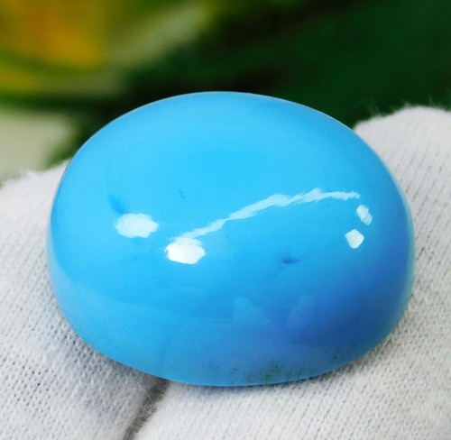 Pietra preziosa naturale 54,60 ct Arizona turchese blu cabochon taglio ovale sfusa - Foto 2 di 7