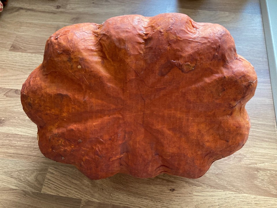 Vintage Paper Mache Pumpkin Decor Interiors Folk Art 90’s Display. eBay