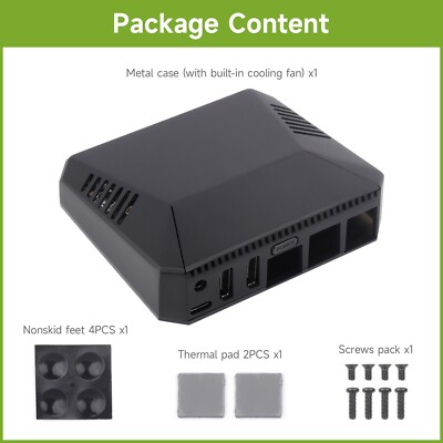 Waveshare Argon ONE V3 Aluminum Alloy Case for Raspberry Pi 5 with Cooling Fan