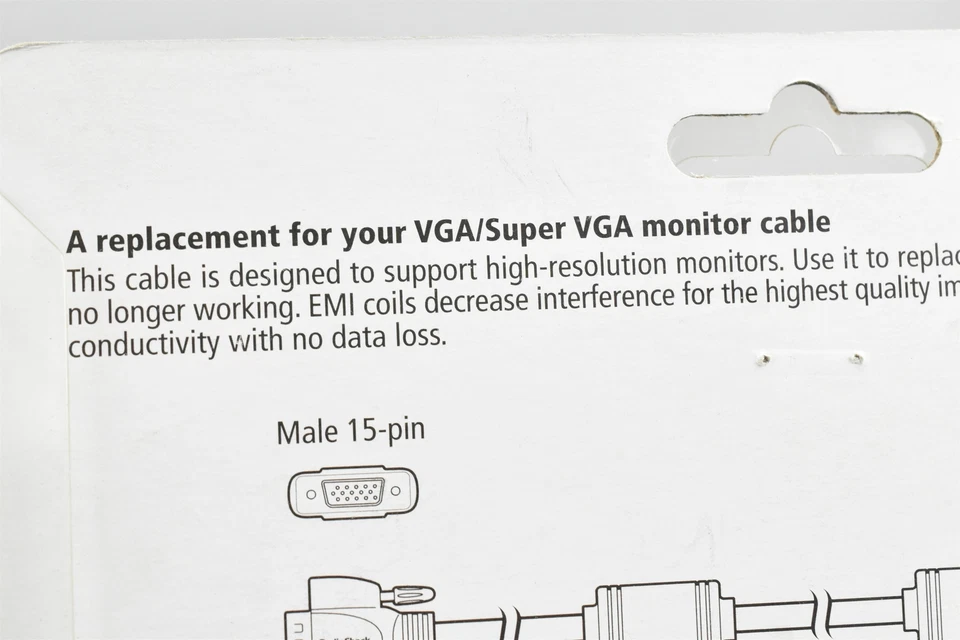 RadioShack 6ft (1.8m) VGA PC Monitor Heavy Duty Replacement Cable - Image 4 of 4