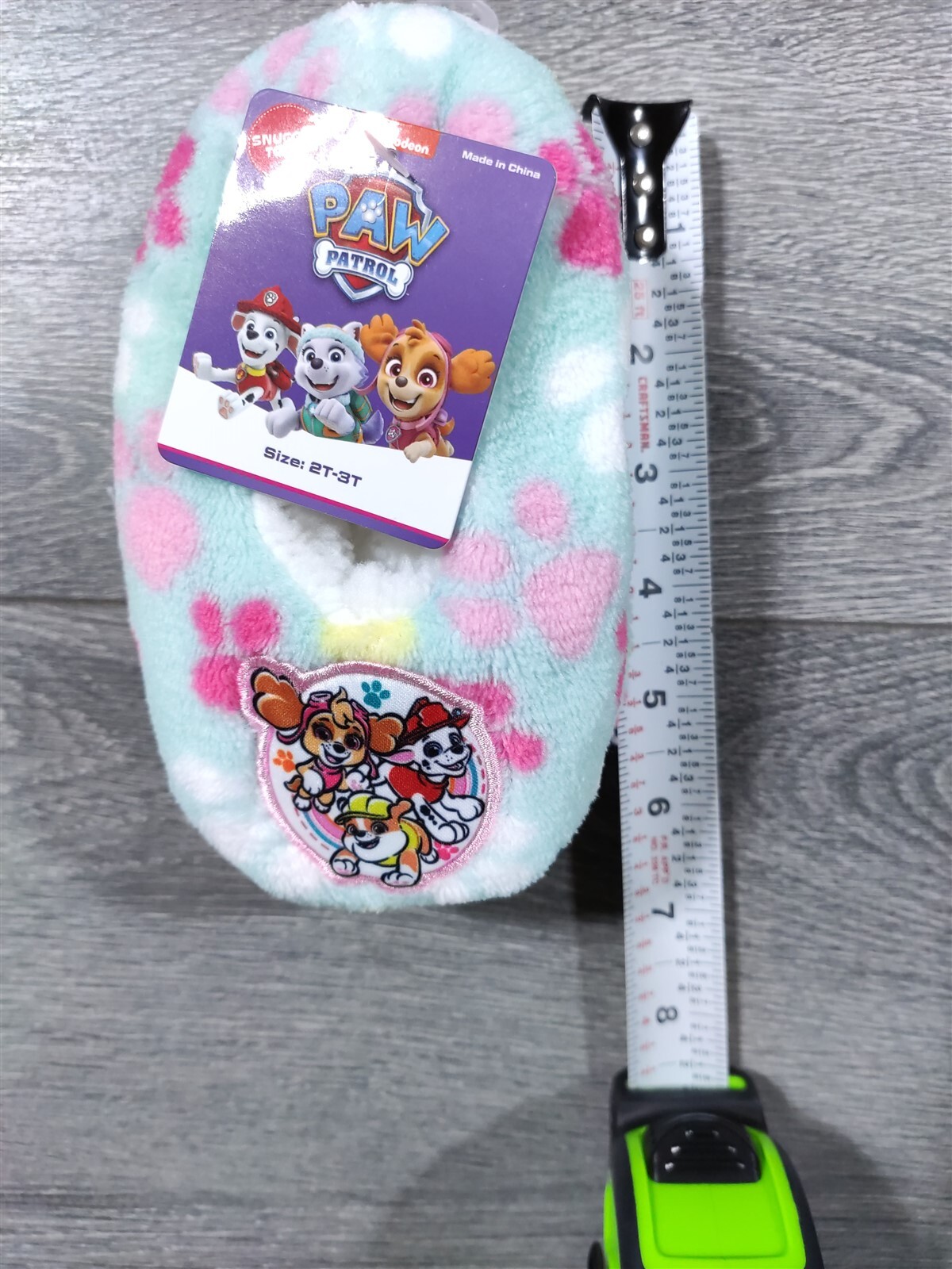 Paw Patrol Toddler Girls  2T-3T Fuzzy Slipper Socks House Shoes CUTE