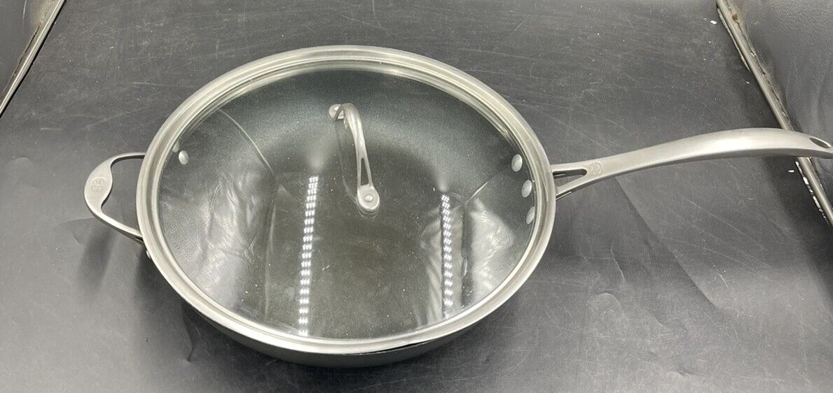 Calphalon 13" 1613 Deep Skillet Pan Handled with Glass Lid