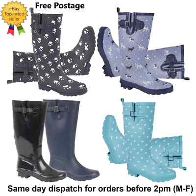 DAMEN GUMMISTIEFEL DAMEN WEITE PASSFORM RETRO ABSATZ SCHNEE FESTIVAL GUMMISTIEFEL SCHUHE