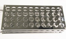 Stainless steel test tube rack 40 tubes diameter 18 mm display stand New