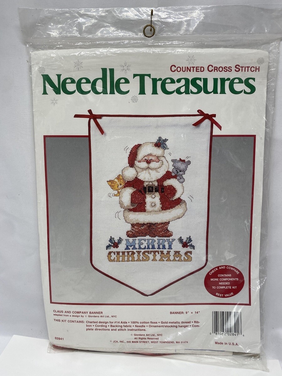 Needle Treasures Claus and Company Banner 02841 Counted Cross