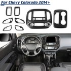 Carbon Fiber Center Console Cover Trim Kit For Chevy Colorado /Gmc Canyon 2014+