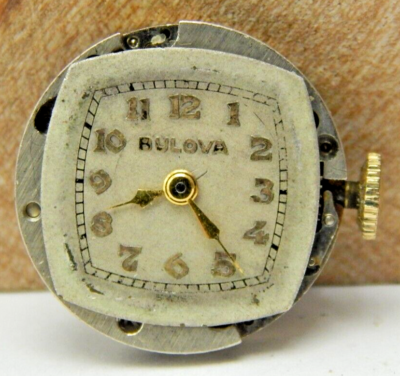 Vintage 1941 Bulova 7AM 17 jewel ladies wrist watch movement  display picture 3