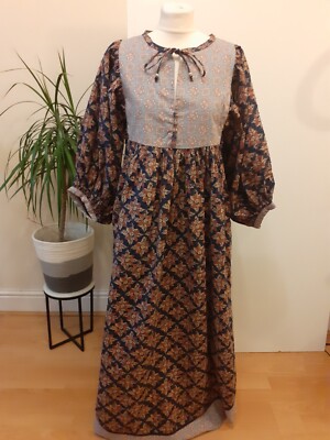 Free People Hazy Maisy Maxi Dress, Navy Multicolour XS | eBay UK