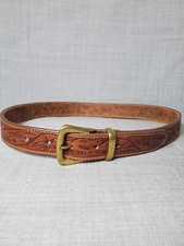 Merona Boys Tooled Leather Belt, Medium, 34 in.