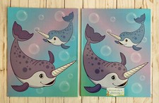 Narwhal Folder Proud To Stand Out Back To School Set Of 2 Kids Teachers New