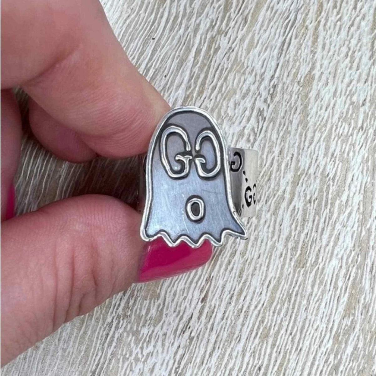 Gucci Ghost Ring 925 Sterling Silver Size IT 14 US 6.75 eBay